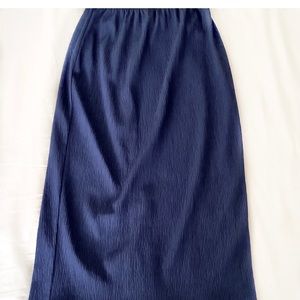 Maxi Navy Crinkle Skirt